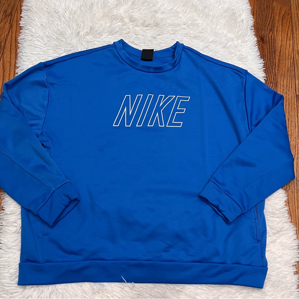Nike men therma fleece training logo‎ sweatshirt size L